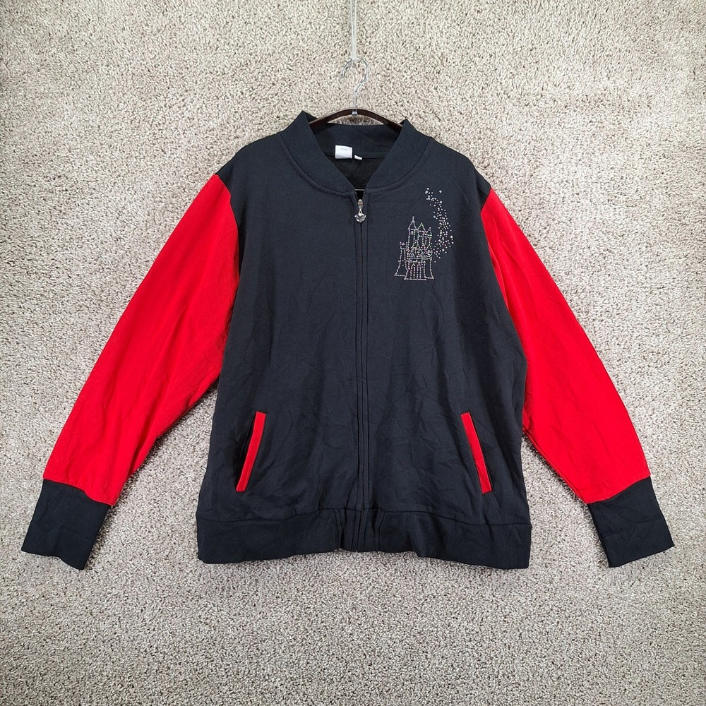 The Bradford Exchange Disney Bomber Jacket Womens 1X Mickey Minnie Mouse Retro